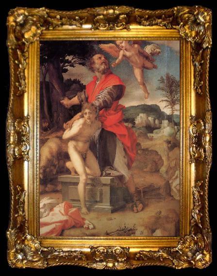 framed  Andrea del Sarto Health sacrifice of Isaac, ta009-2